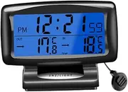 GLEAVI Universal Thermometer Metal Car Dashboard Decor Waterproof Night Reading Backlight