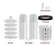PAINT PREPARATION SYSTEM LINERS SPEEDY CUPS 650ML SERIES 1 LIDS & LINERS 50 PCS