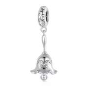 925 Sterling Silver Hand Bell Pendant For Diy Jewelry