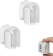 JXTSDZ 2Pack Toothbrush Holder Wall Mounted with Cover, Bathroom Storage Rack, Toothbrush Storage Organizer for Shower, Self-Adhesive Toothbrush Stand fit Manual and Electric Toothbrush