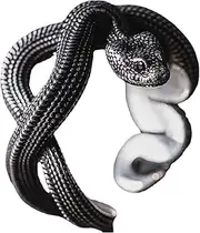 [Generic] Snake Ring for Men Stainless Steel Snake Ring Gothic Biker Punk Retro Animal Rings for Men Ring