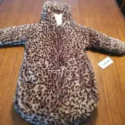 Carter's Faux Fur Bunting 0-6 Months Leopard Cheetah Snowsuit Bag Coat