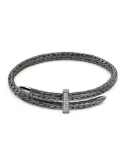 John Hardy Spear Pave Flex Cuff Medium