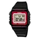【CASIO】亮眼大螢幕數位錶-黑X紅框(W-215H-1A2)正版宏崑公司貨