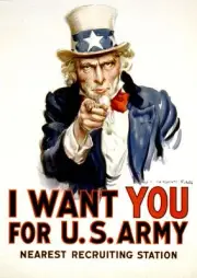 Vintage War Propaganda Poster CANVAS PRINT Uncle Sam I want You 24"X16"