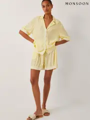 Monsoon Yellow Sienna Ricrac Short Sleeve Shirt (H60145) | $113