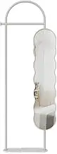 Body Length Mirror Dressing Mirror, Coat Rack, Integrated Coat Rack, Living Room Three-Dimensional Full-Body Floor Mirror, Home Bedroom, Multi-Functional Dressing Mirror Floor Mirrors(White)