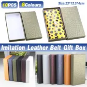 10PCS Luxury Gift Box Set Belt Handbag Wallet Packaging Faux Leather Hard Case