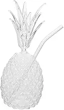 MOKKHNB Pineapple Cup Drinks Straws Beverages Juice Pineapple Drinkware Milk Cups Pineapple Drinking Cups Classic Wine Cups Cocktail Wine Cups Drink Cups Glass Transparent re-usable