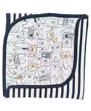 FIRST IMPRESSIONS Baby Boys Bear Cotton Blanket Bab Silver Drop Heather One Size
