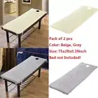 2pcs Thicken SPA Massage Table Bed Pads Mattress for Beauty Salon Beige Grey