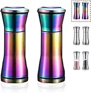 Salt and Pepper Shakers, Acrylic Salt and Pepper Grinders Refillable Pepper Grinder, Pepper Mill, Salt Grinder, Salt Shaker, Salt Pepper Shaker Set of 2