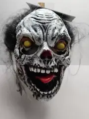 Halloween Light Up Skull Mask Creepy Skeleton Ghoul Never Used