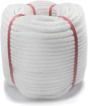 Nylon Rope - White Pull Rope Cord (5/8 Inch X 100 Ft)