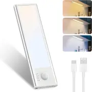 Motion Sensor LED Light, USB Rechargeable Magnetic Under Cabinet Light, 15cm