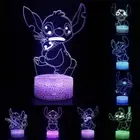 Kids 3D Lilo & Stitch Night Light LED Desk Lamp Touch Control Room Decoration AU
