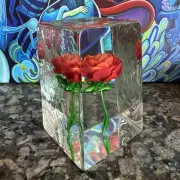 Dynasty Gallery Rose Paperweight ( Almost Looks Like Disney Beauty & The Beast)