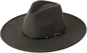 [Hcclijo] Wool Warm Wide Brim Fedora Hats Women Top Jazz Felt Hat for Men Panama Hats