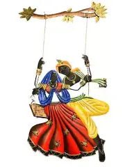 Modern Metal Iron Wall Hanging Swing On Tree