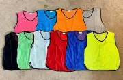 SPORTS TRAINING BIBS soccer football rugby team grading 3 sizes 11 colours NEW