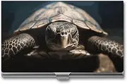 [LKHDS] Slim Aluminum Alloy Business Card Holder Animal Tortoise Pocket Business Card Case Portable Business Card Wallet Business Card Holders Handheld Card Box for Women Men, style, One size, Style