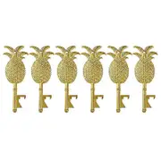 6pcs pineapple key shape bottle openers creative multipurpose alloy opener decorations for wedding birthday hawaii party