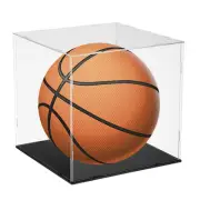 Basketball Display Case 12 Inch Acrylic Clear Display Case with Ball Stand