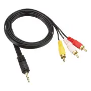 3.5mm to RCA Cable, 5ft 3 RCA Male to Aux Male Audio Adapter