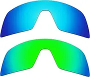 [Alphax] 2 Pcs Ice Blue & Green Polarized Replacement Lenses for Oakley Sutro OO9406 Sport Sunglsses