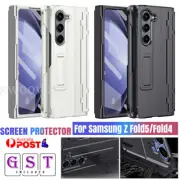 Hinge Protector Stand Case Screen Cover with Pen For Samsung Galaxy Z Fold 5/4