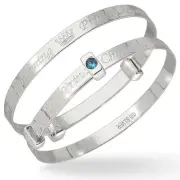 Prince Charming Boy Bangle Bracelet Sterling Silver Gift Box Baptism Baby Shower