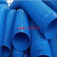 在飛比找蝦皮購物優惠-藍色工業吸塵管塑料管PVC橡膠伸縮軟管 除塵管軟接頭波紋管1