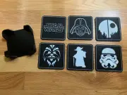 Star Wars Coaster Set 3D Printed (6 pieces w/ Holder)