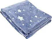 BRIGHTFUFU Luminous Pattern Fluorescent Throw Blanket Soft Cozy Office Blanket for Adults for Sofa Car Bed Comfortable Present for Special Occasions