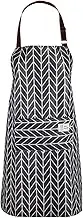 Lanzn Apron For Women, Adjustable Cooking Apron PVC Waterproof Chefs Aprons Kitchen Bib Apron Pinafore Apron Wipe Clean Aprons With Pockets For Kitchen Cooking Baking Grilling Household Cleaning