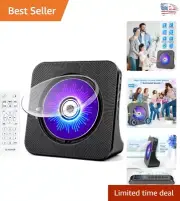 Stylish Portable CD Player with Surround Sound and Bluetooth Connectivity