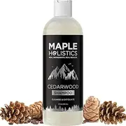 [Maple Holistics] Anti-Dandruff Shampoo With Cedarwood Essential Oil - Stop Hair Loss + Promote Hair Growth -Treat Psoriasis Flakes + Scales - Make Hair Soft + Increase Volume - Healthy Scalp Treatment