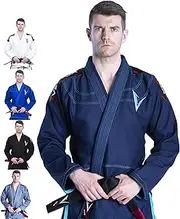 Vector Brazilian Jiu Jitsu BJJ Gi Kimono with Free White Belt Lightweight Preshrunk Pearl Weave 100% Cotton Fabric Attila Series