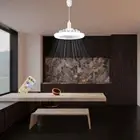 Adjustable E27 Fan Light ABS 2 in 1 LED Light Ceiling Fan E27 Fan Lamp Bedroom