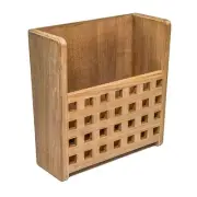Whitecap Teak Grate Front Magazine Rack #62502