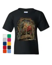 Farmers Backbone of America Youth T-Shirt Countryside Farming Patriot Kids Tee