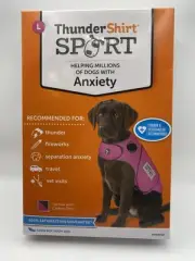 DOG THUNDERSHIRT SPORT DOG ANXIETY JACKET FUCHSIA Large 41-64 Lbs New