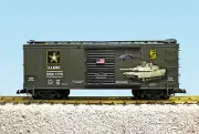 USA Trains G Scale 19140 Military Series US Army Boxcar - Green/Black