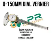 Dial Caliper 0-150mm x 0.02mm inc DIAL READ-OUT 3 WAY MEASURING TOOL stainless