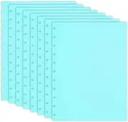 uxcell 4 Pair Discbound Notebook Cover, 8.74" x 11.26" Letter Size PP Disc Planner Cover for Arc Notebook Happy Planner Office Product, Sky Blue