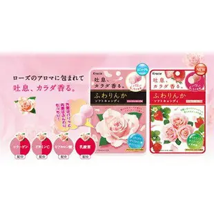 【江戶物語】日本原裝 KRACIE 綜合莓果味/草莓味/玫瑰軟糖 32g 薔薇花香 清新口氣 香氛糖 玫瑰吐息糖