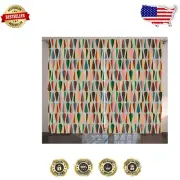 Stylish 2-Panel Set of Blackout Drapes - Mid Century Geometric Design 108"x84"