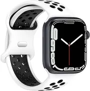 [Geageaus] Sport Bands Compatible with Apple Watch 38mm 40mm 41mm 42mm 44mm 45mm 46mm 49mm, Breathable Waterproof Soft Silicone Replacement Straps for iWatch Series 10/9/8/7/6/5/4/3/2/1/SE/SE 2/Ultra/Ultra 2 Women and Men