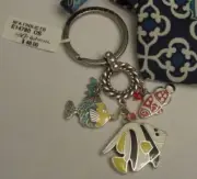 Brighton Sea Frolic Key Fob Silver Plated w/pouch - E14780 - NWT - Discontinued