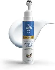 the Moms Co. Natural Vita Rich Under Eye Cream with Roller to Reduce Dark Circles, Puffiness and Fine Lines with Chia Seed Oil, Coffee Oil, Vitamins E and B3 (15 g/0.5 oz)